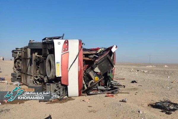 جزئیات واژگونی مرگبار اتوبوس زائران کربلا در جاده قروه
