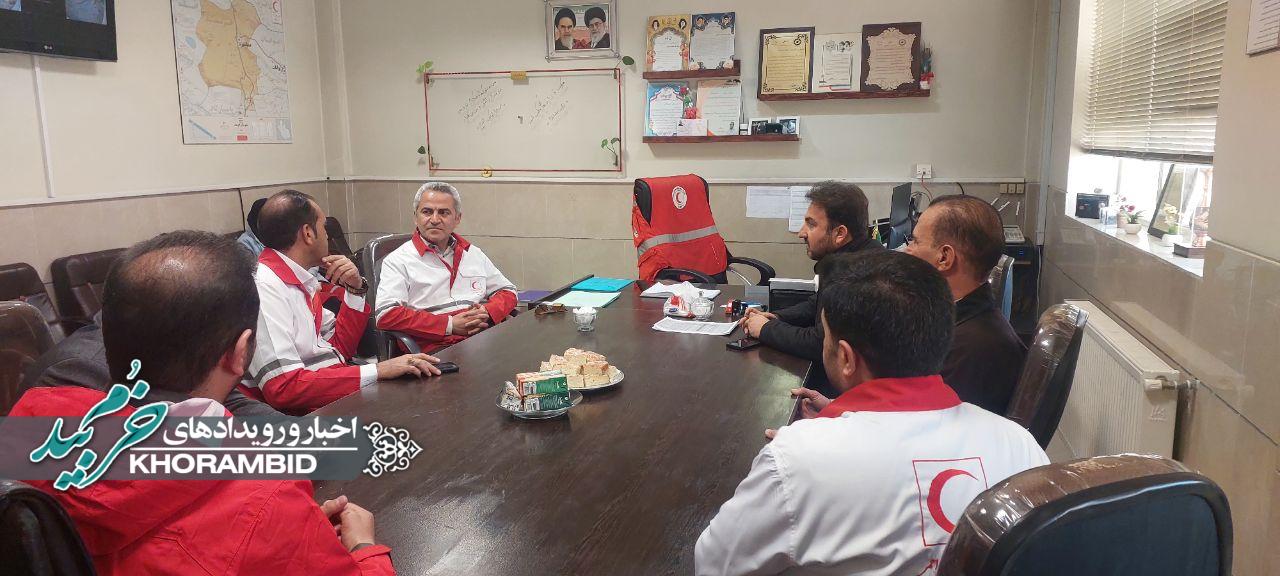 بازدید مدیرعامل و معاونت آموزش و پژوهش استان فارس از هلال احمر شعبه خرم‌بید