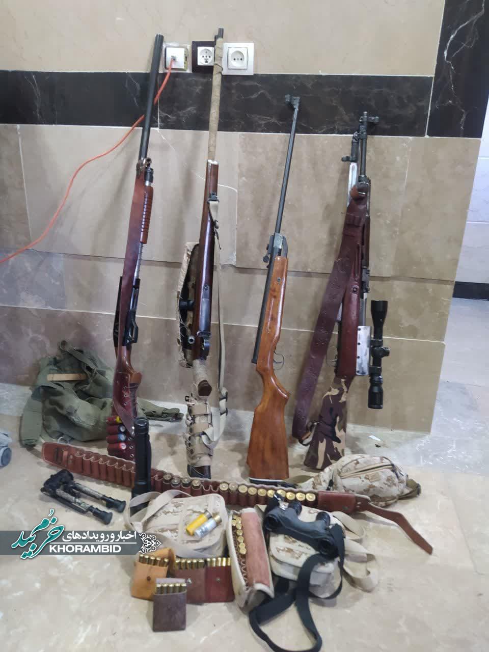 دستگیری شکارچیان غیرمجاز در شهرستان خرم بید