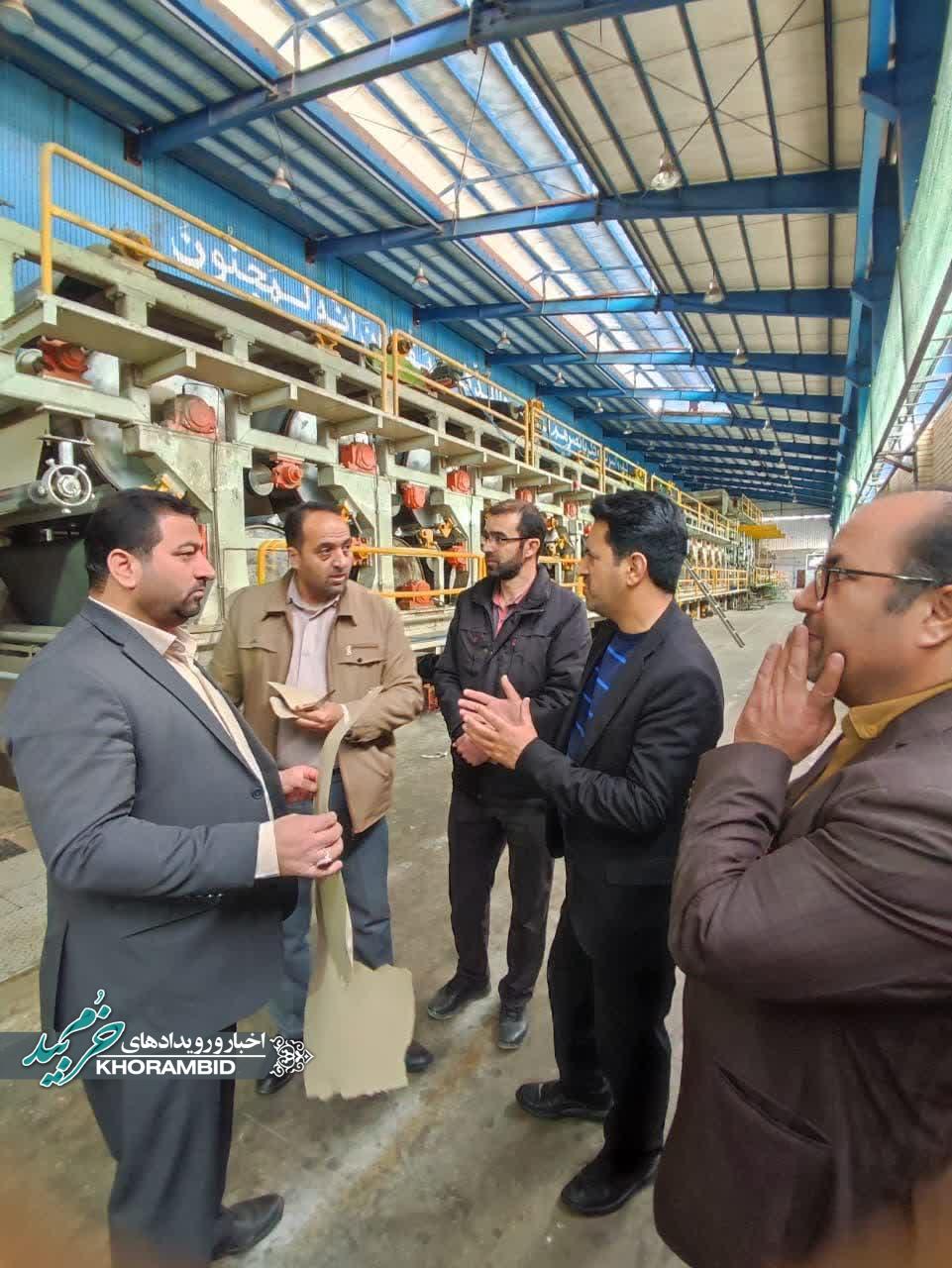 بازدید میدانی و بررسی مسائل و مشکلات واحد‌های تولیدی شهرستان خرم بید