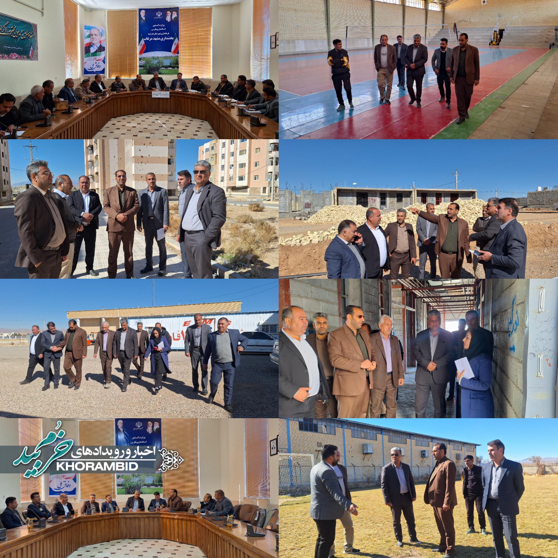 سفر یکروزه دکتر همتی نفر فرماندار شهرستان خرم بید به بخش مشهد مرغاب