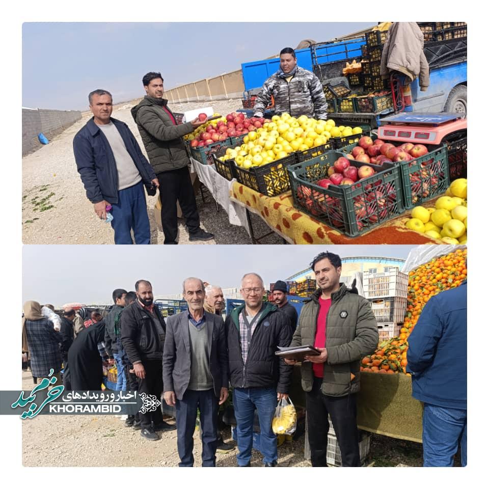 گشت مشترک واحد بازرسی و نظارت اصناف به همراه کارشناس حمل و نقل از روز بازار