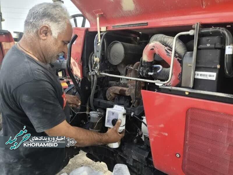 نصب اجباری دستگاه جی پی اس بر روی تراکتورهای بخش کشاورزی شهرستان خرم بید