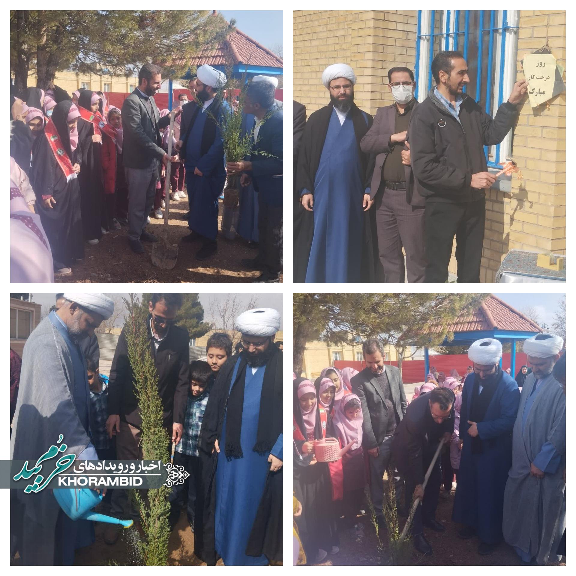 نواختن زنگ سبز و ترویج فرهنگ منابع طبیعی در مدرسه تمدن سازان به مناسبت هفته منابع طبیعی