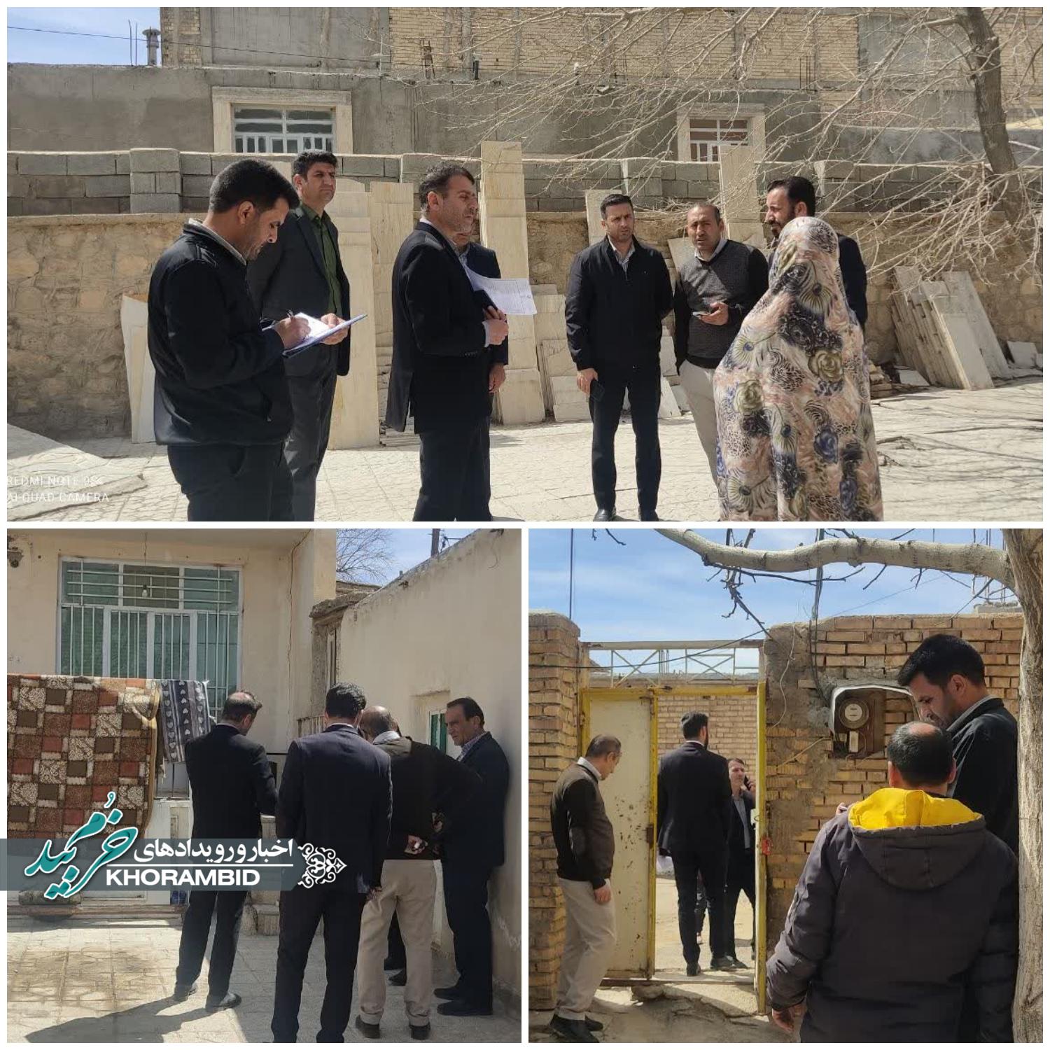 بازدید از مسکن مددجویان و محرومین شهرستان