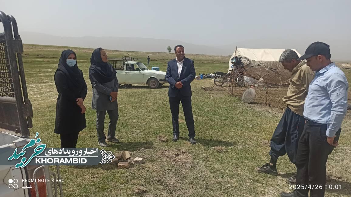 بازدید میدانی از منطقه عشایری برای بررسی انتقال کانکس و خدمات‌رسانی