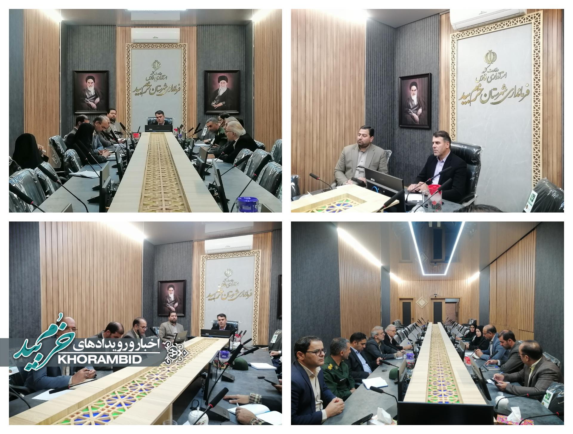 برگزاری پنجمین جلسه کارگروه اشتغال و سرمایه‌گذاری شهرستان خرم‌بید با محوریت توسعه مشاغل خانگی