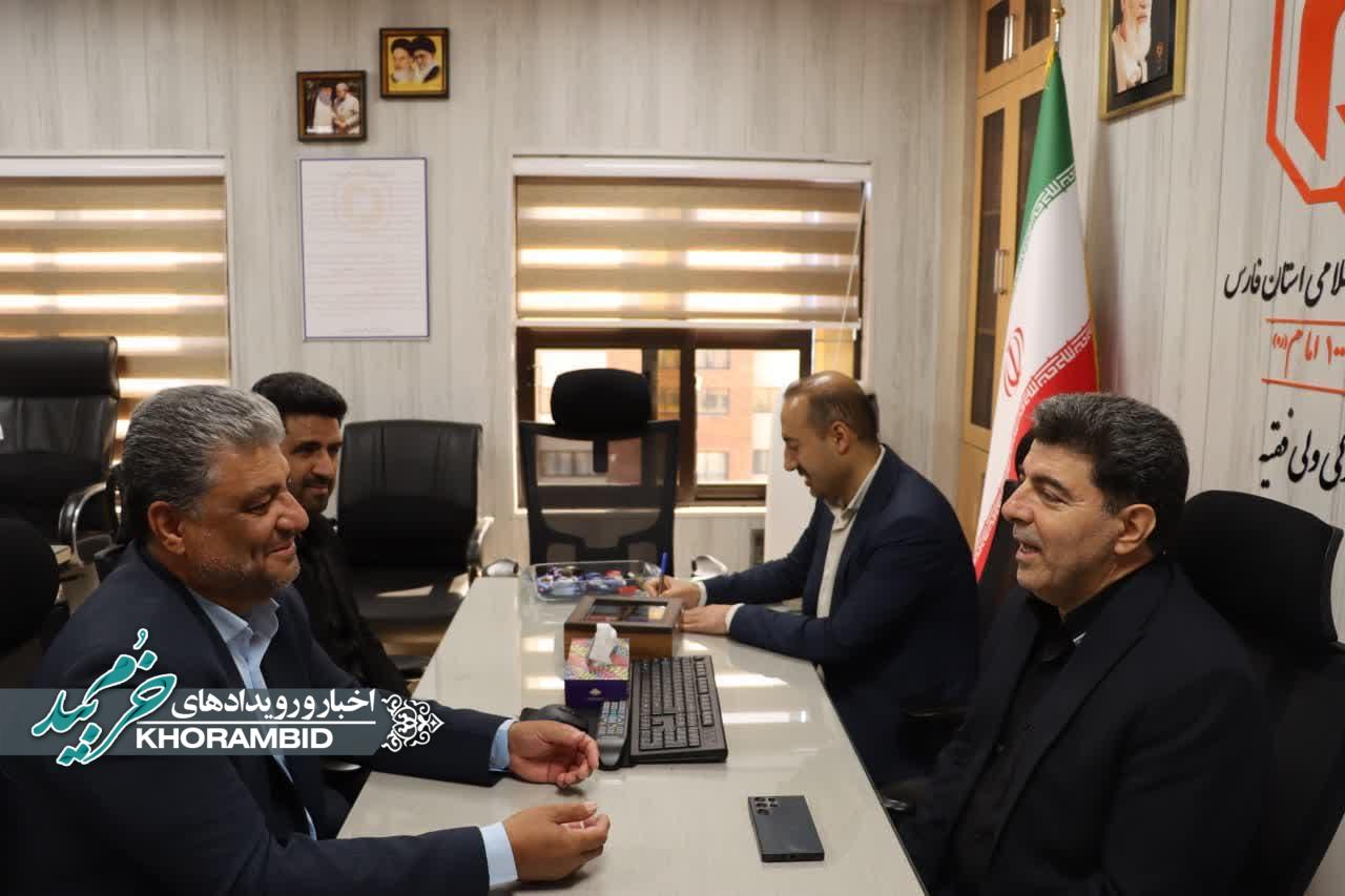 در ديدار مديرکل بنياد مسکن فارس و فرماندار شهرستان خرم بيد؛ پروژه‌های عمراني بنیاد مسکن بررسی شد