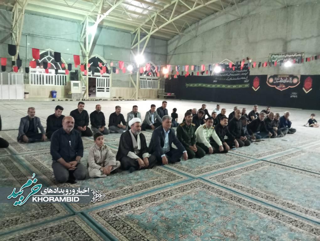 بازدید فرماندار شهرستان خرم‌بید از هیئت‌های مذهبی روستاهای بخش مرکزی در ایام محرم