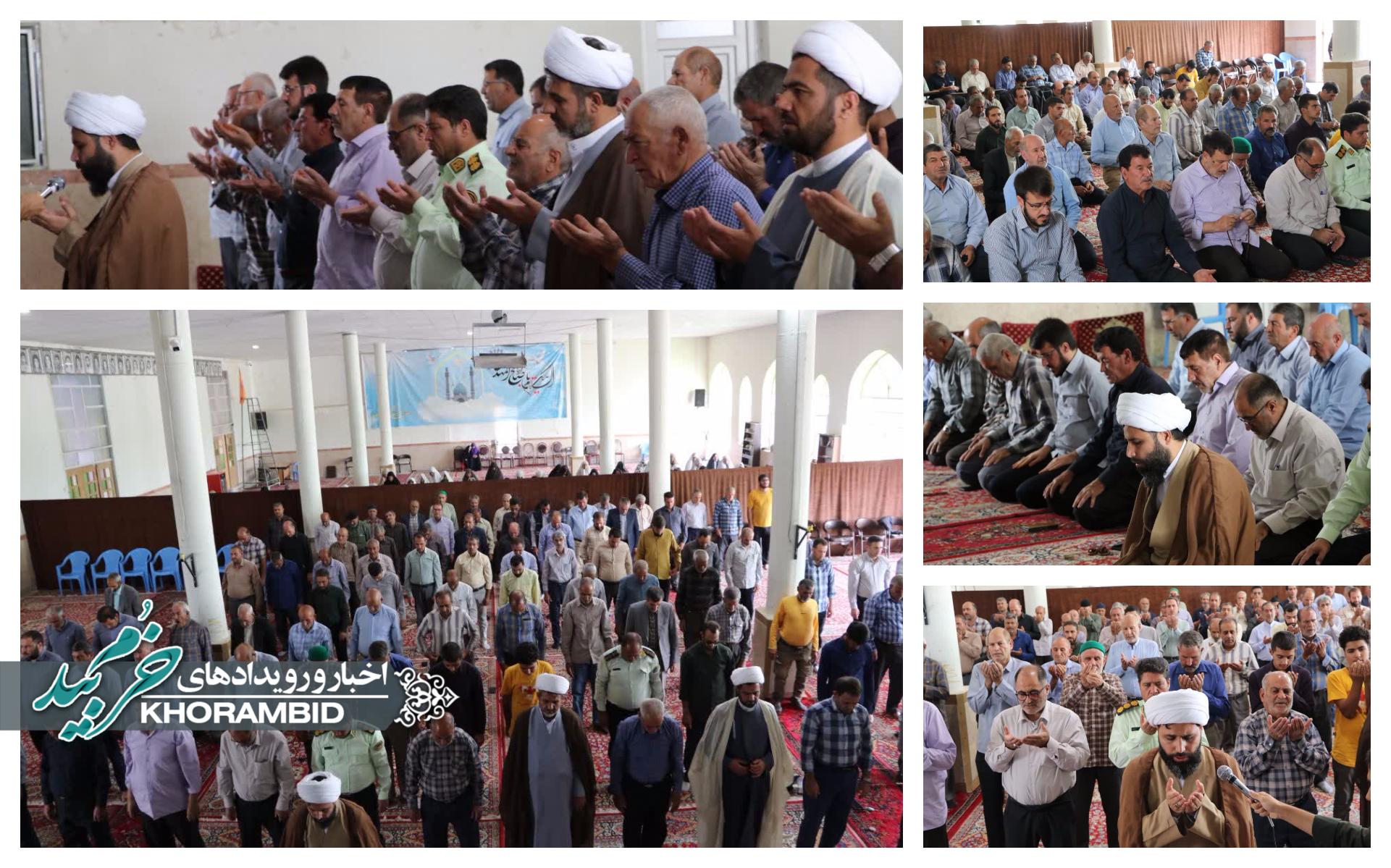 مراسم پرشکوه نماز جمعه به امامت حجت الاسلام والمسلمین دهقان امام جمعه خرم بید