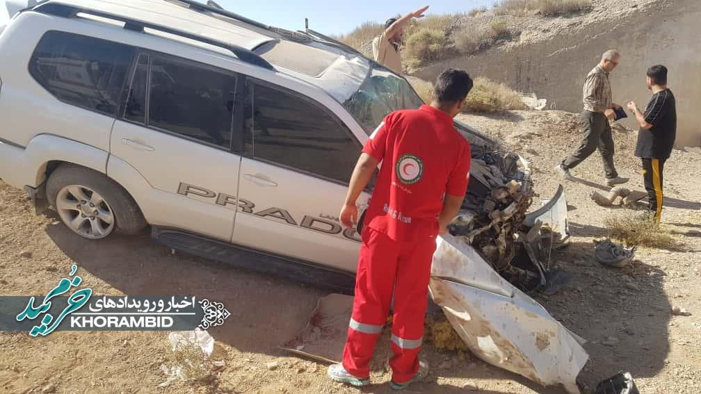 واژگونی تویوتا پرادو در جاده آباده به صفاشهر با یک مصدوم واژگونی تویوتا پرادو در جاده آباده به صفاشهر با یک مصدوم