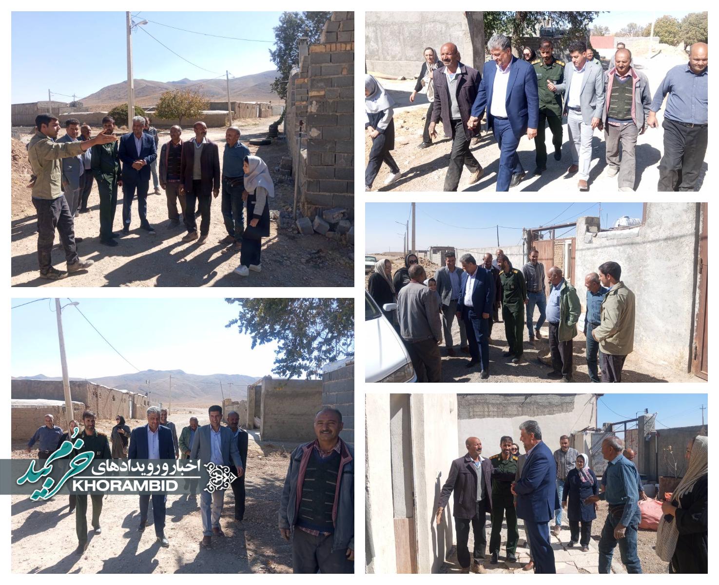 بازدید فرماندار خرم‌بید از آبادی گرداب و بررسی وضعیت آب شرب