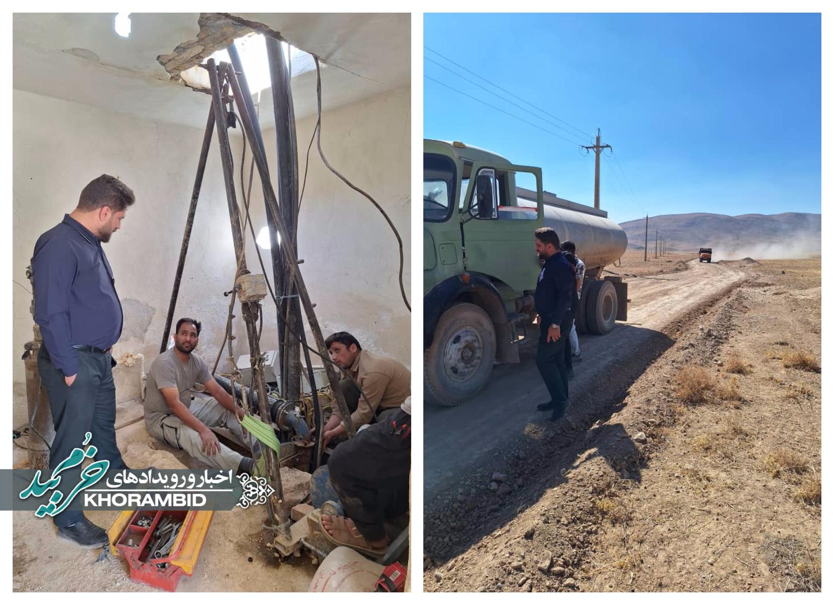 بازدید بخشدار مرکزی از پروژه‌های عمرانی روستاهای مشکان و جلیل