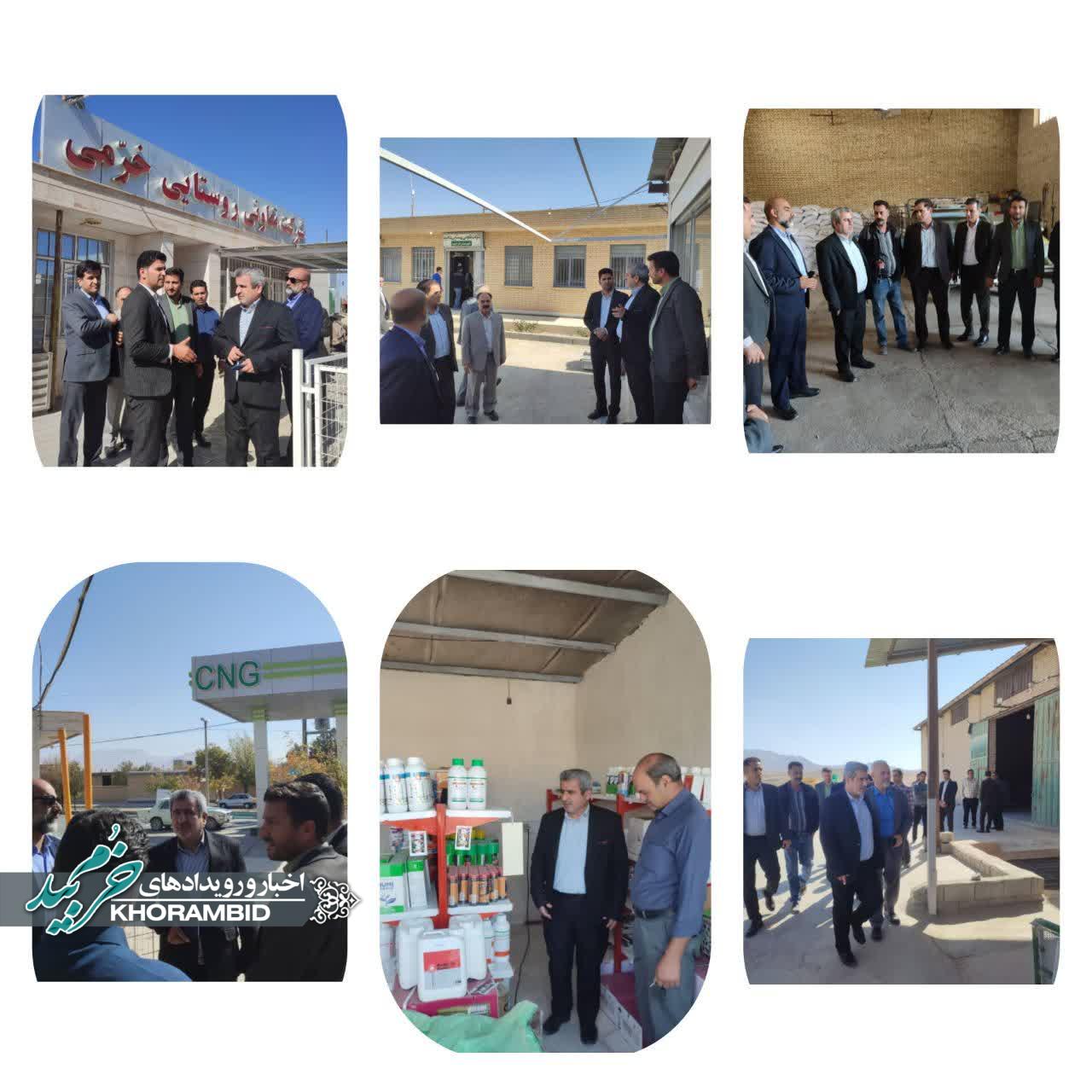 بازدید میدانی از ظرفیت‌ها و عملکرد تعاونی‌های روستایی شهرستان خرم‌بید