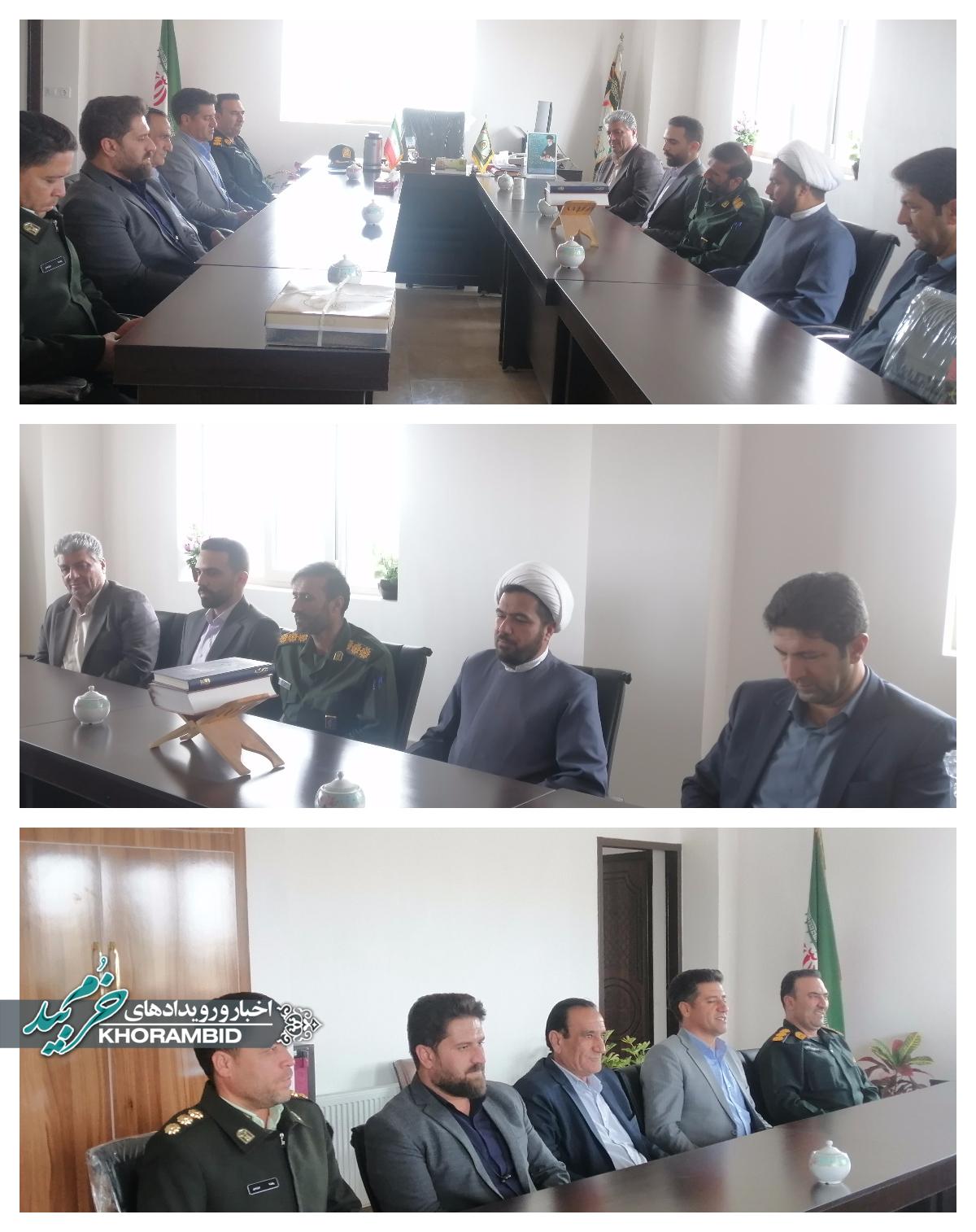 دیدار اعضای شورای تأمین شهرستان خرم‌بید با فرمانده جدید نیروی انتظامی