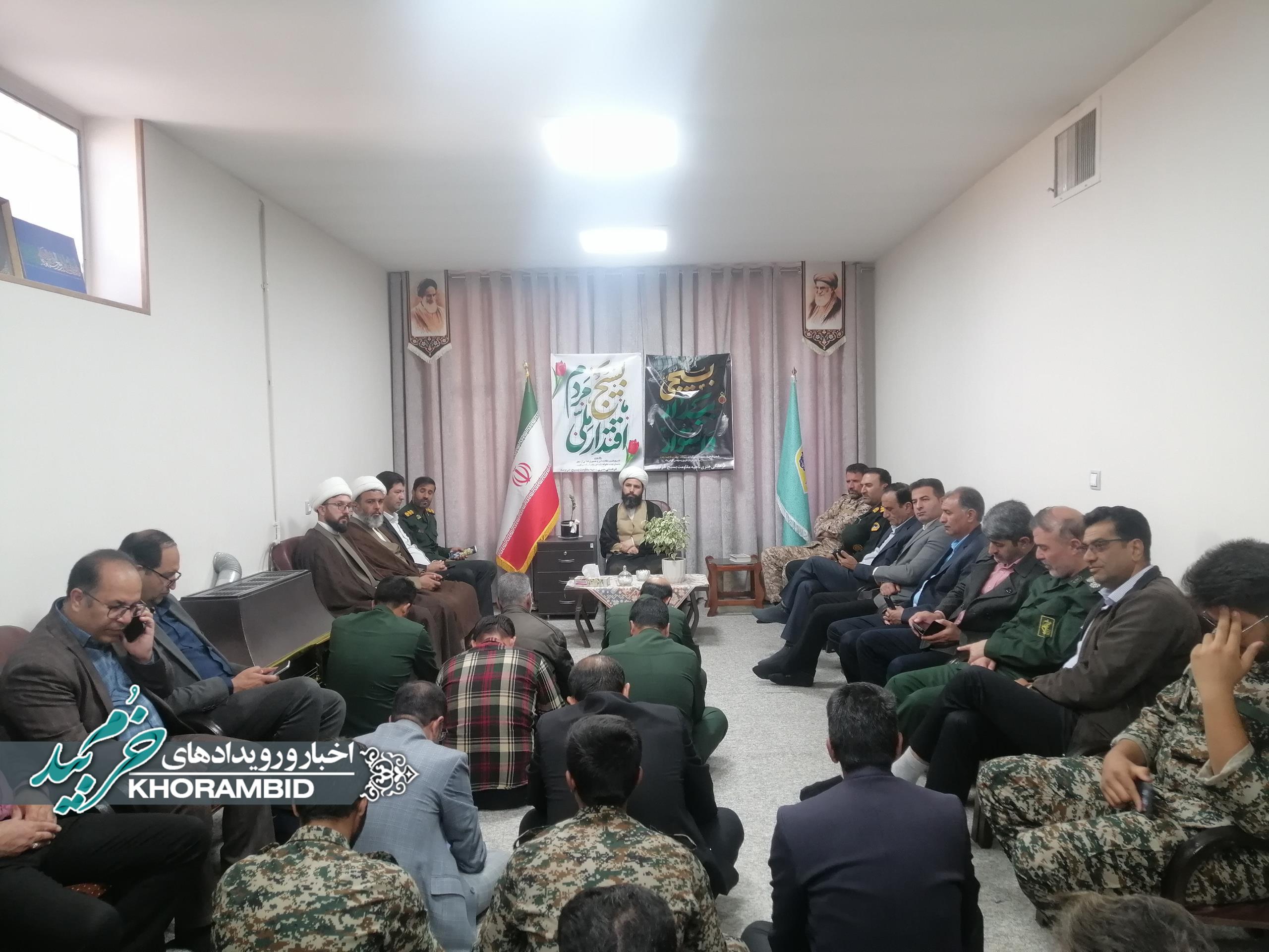 گزارش تصویری | دیدار مسئولان و بسیجیان شهرستان خرم‌بید با امام جمعه در آستانه هفته بسیج