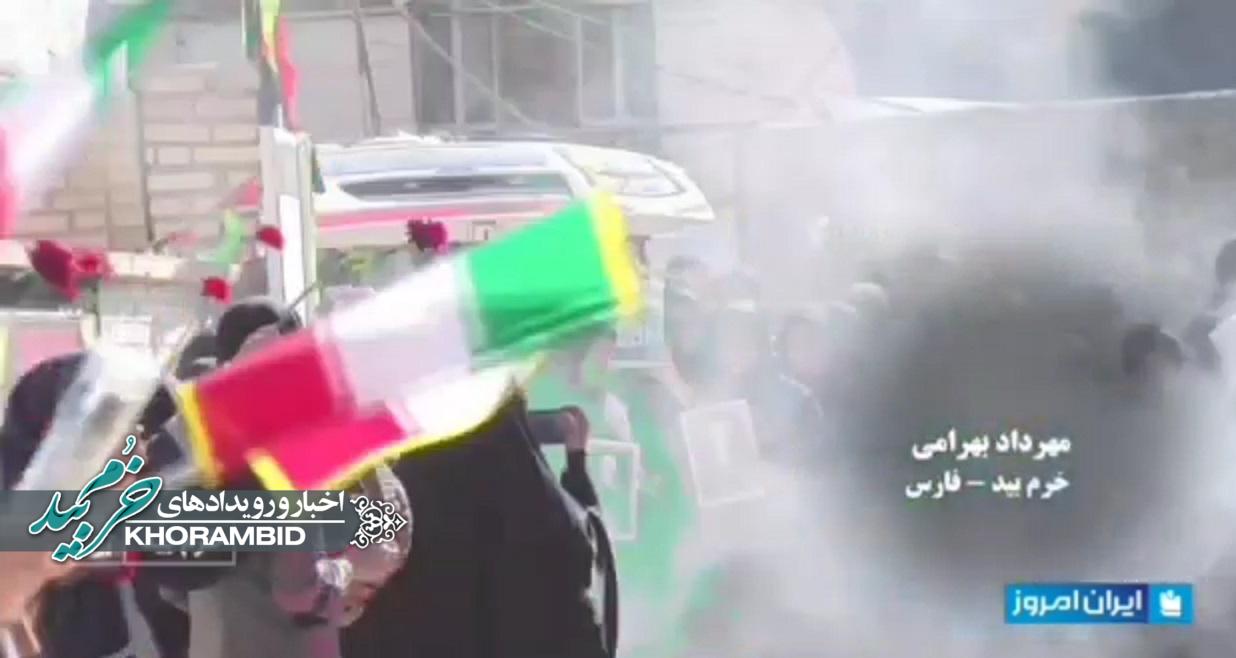 گزارش ویدیویی | بازتاب ملی آیین استقبال از شهید گمنام مدارس خرم‌بید در شبکه یک سیما