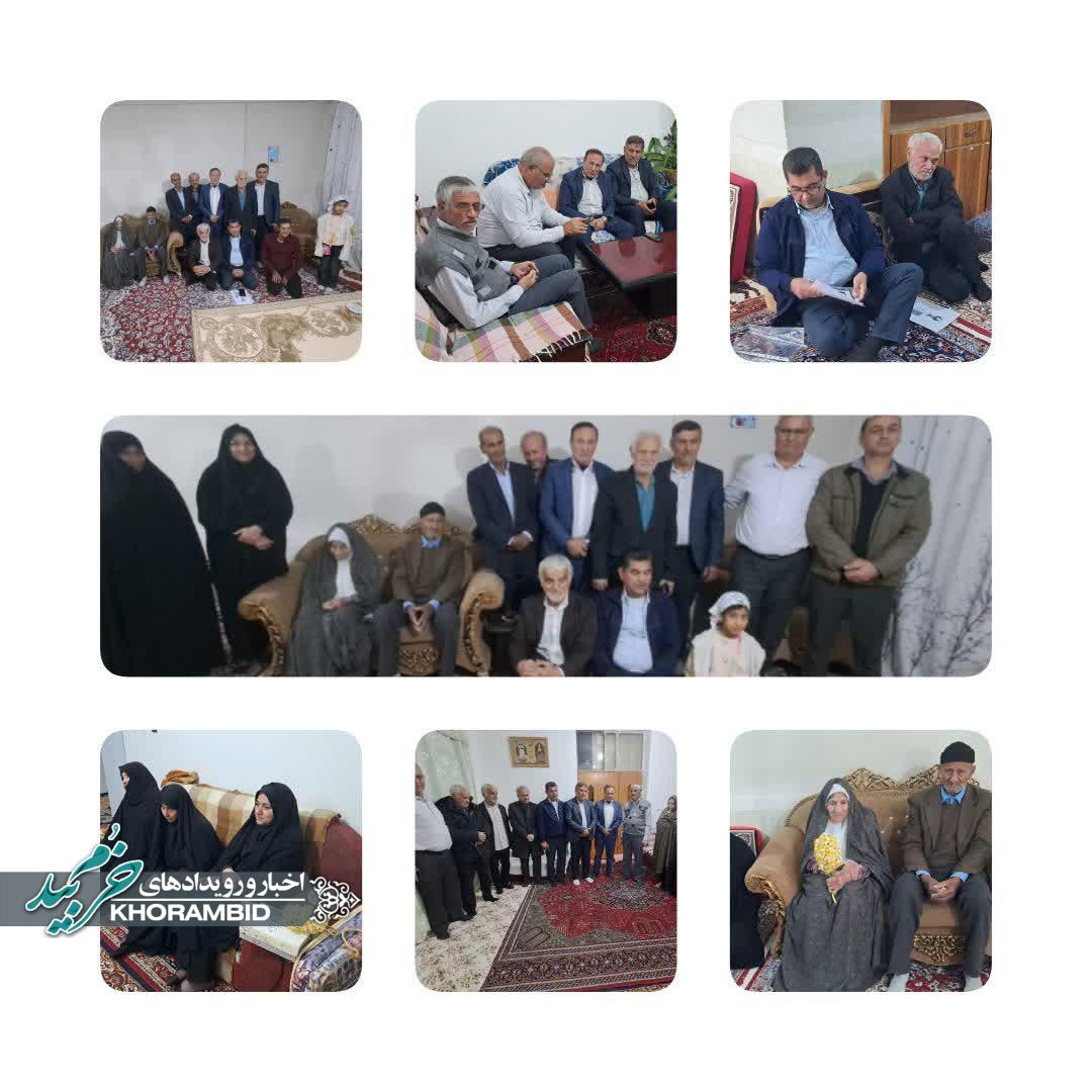 دیدار از خانواده های شهید غریب شهرستان خرم بید