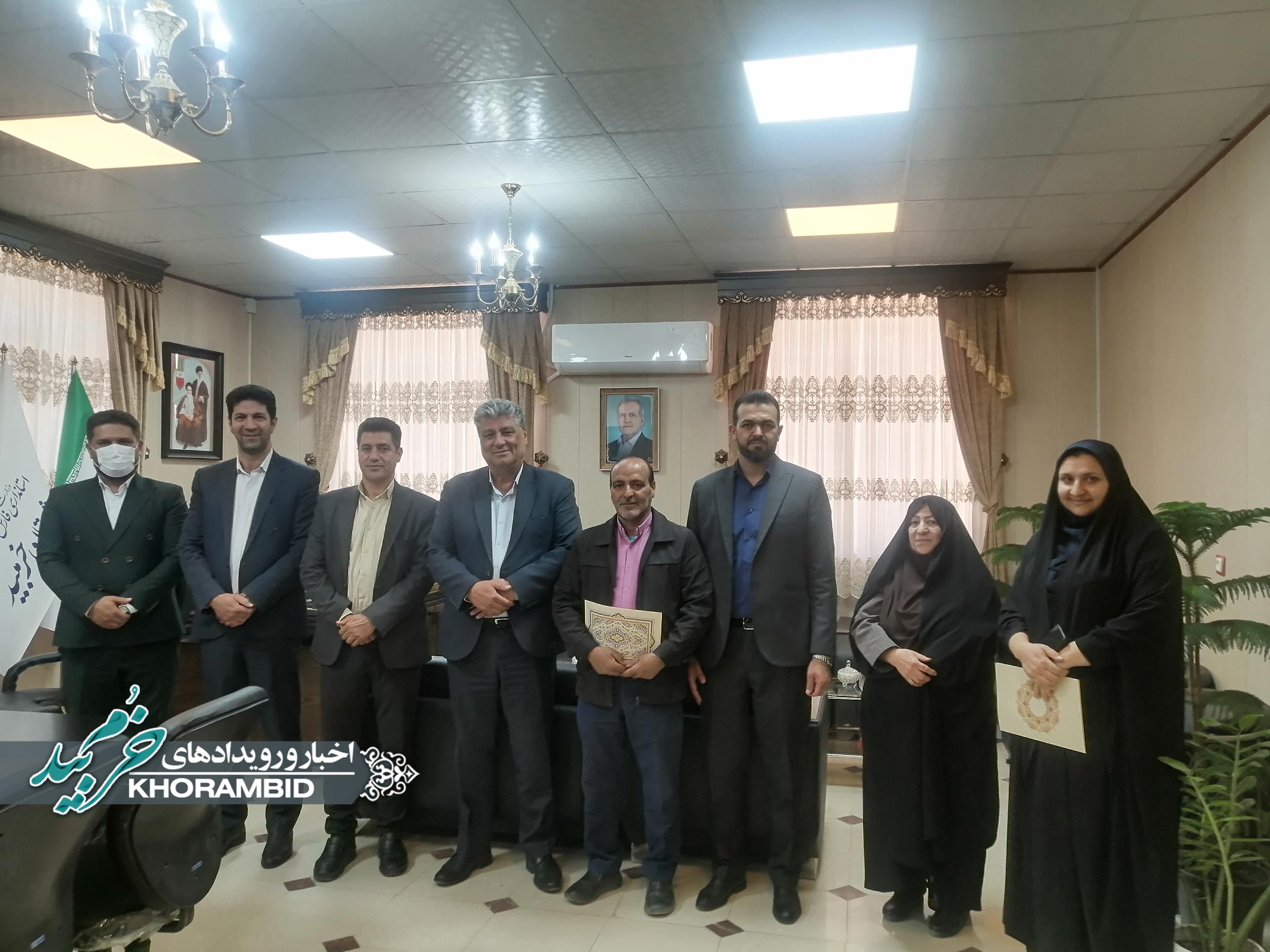تقدیر فرماندار خرم‌بید از ذی‌حسابان و کارشناس امور مالی فرمانداری