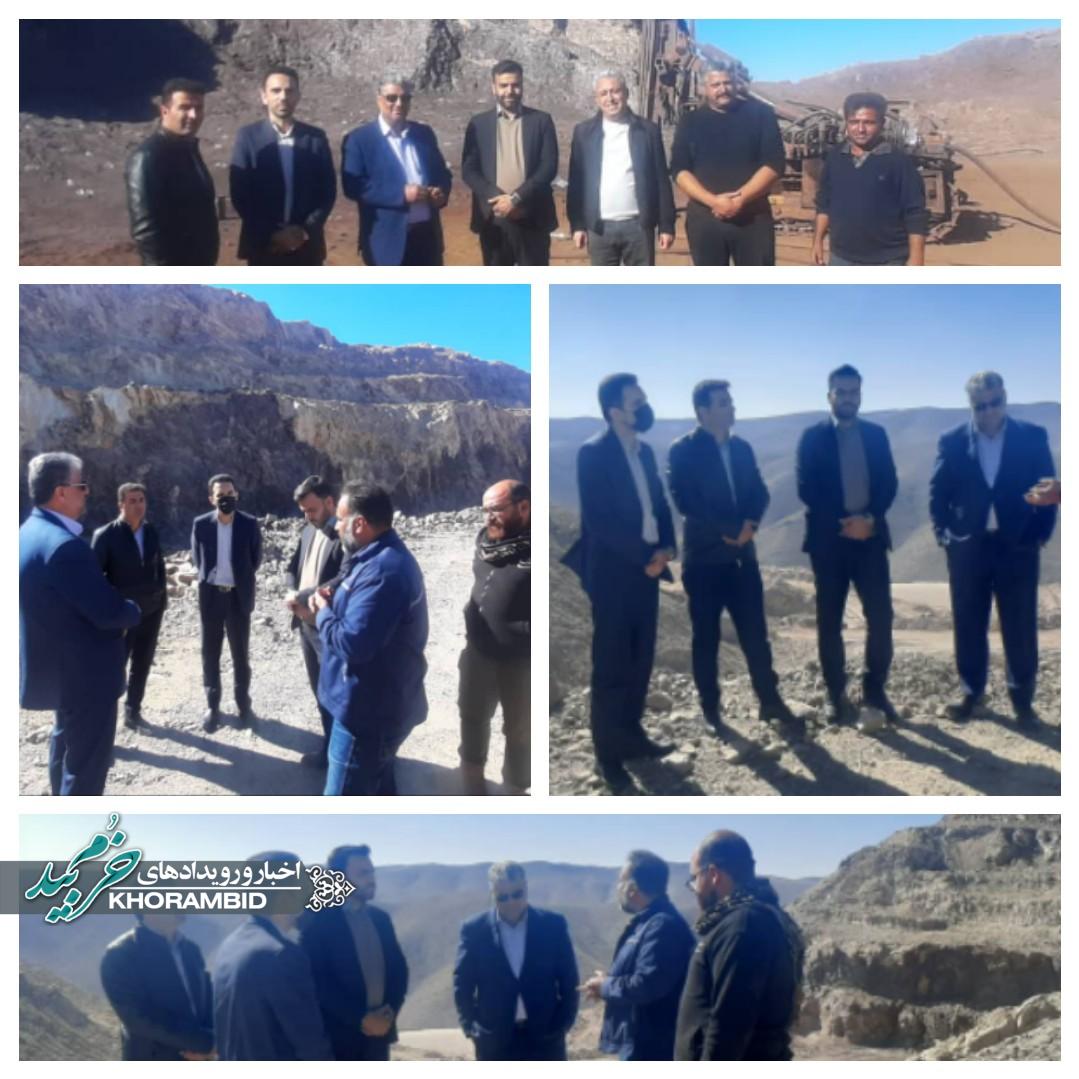 بازدید میدانی فرماندار خرم‌بید از معادن سنگ آهن و بررسی مشکلات تولید و اشتغال