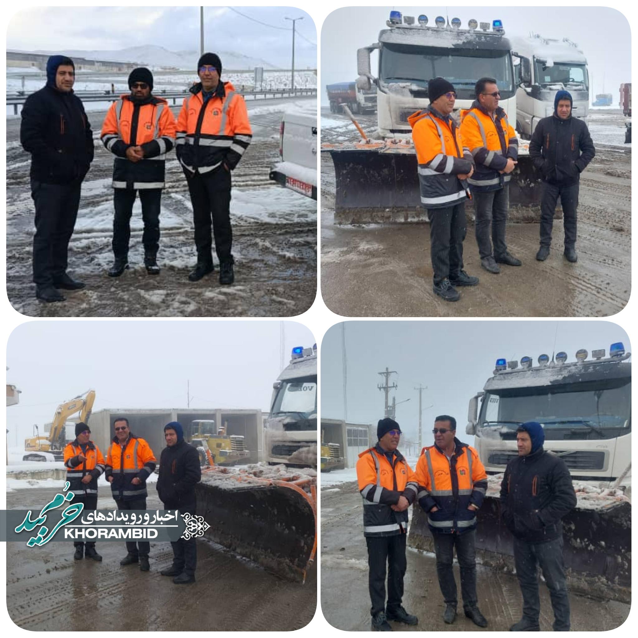 بازدید میدانی معاون برنامه‌ریزی و هماهنگی امور عمرانی فرمانداری خرم‌بید از محورهای مواصلاتی شهرستان پس از بارش برف