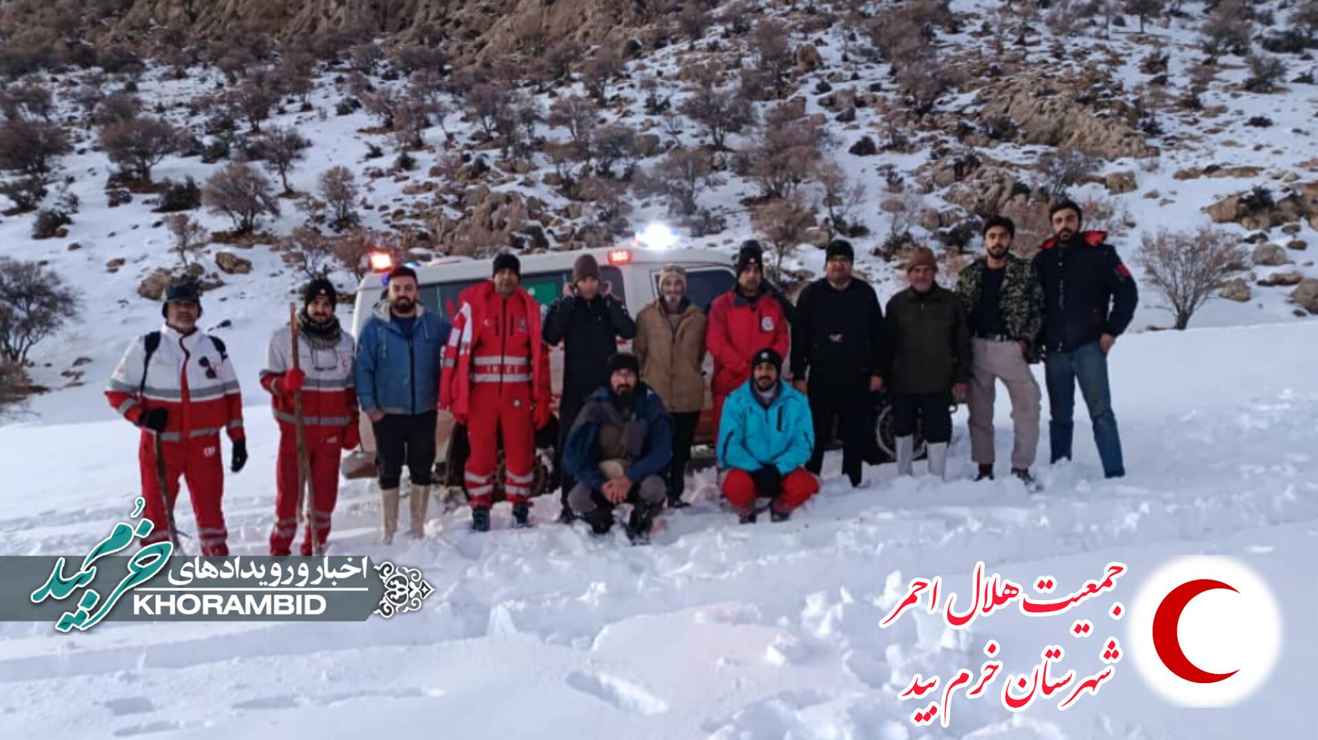 نجات یک مرد میان سال در ارتفاعات روستای کوپان از توابع شهرستان سرچهان