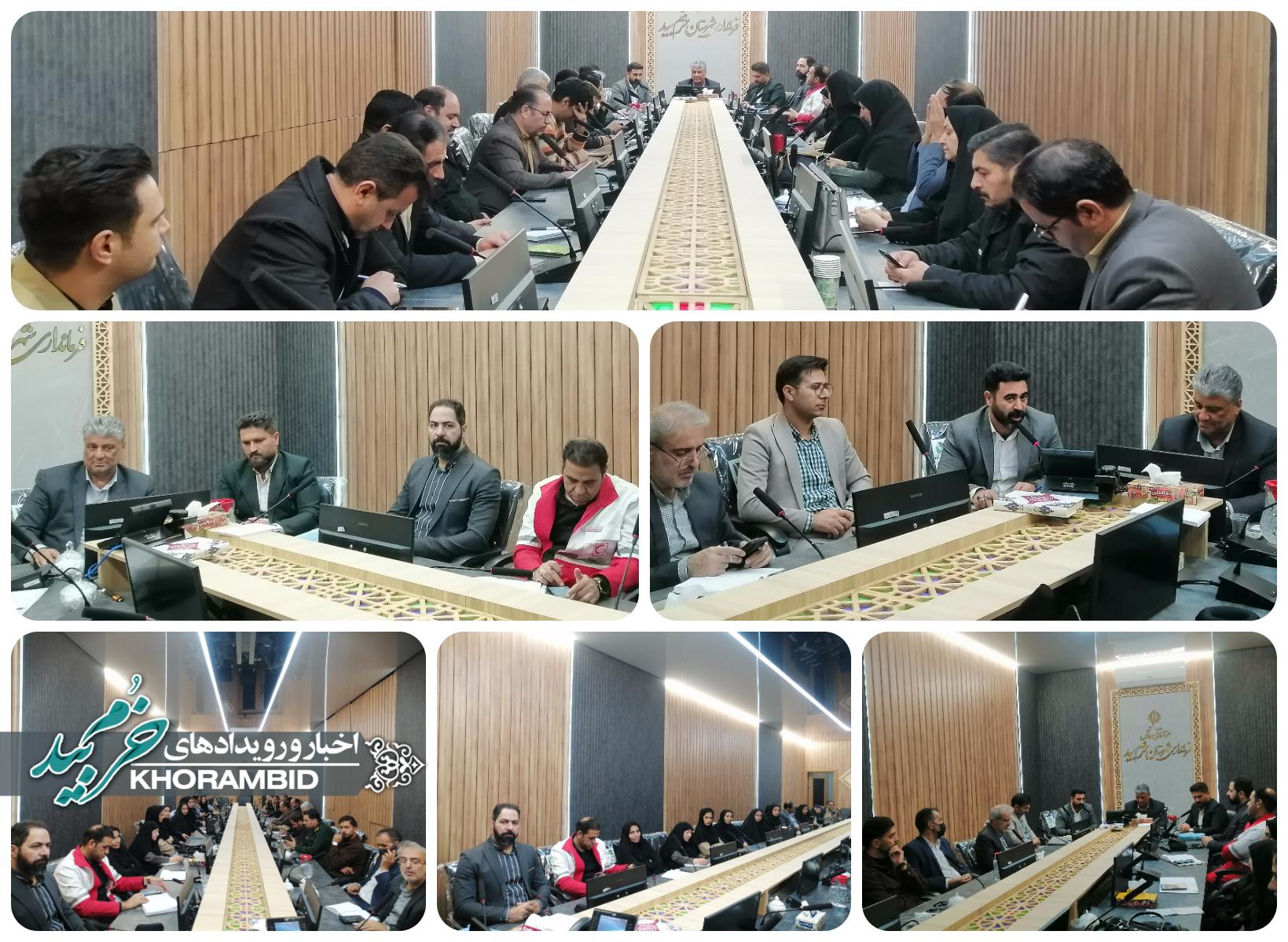 برگزاری جلسه ستاد ساماندهی امور جوانان شهرستان خرم‌بید به ریاست فرماندار