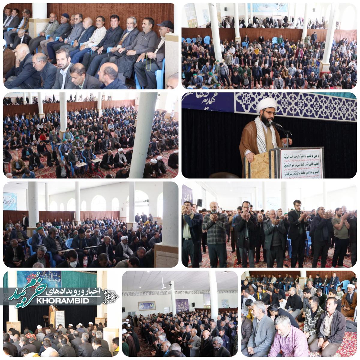 برگزاری مراسم باشکوه نماز جمعه در شهرستان خرم بید