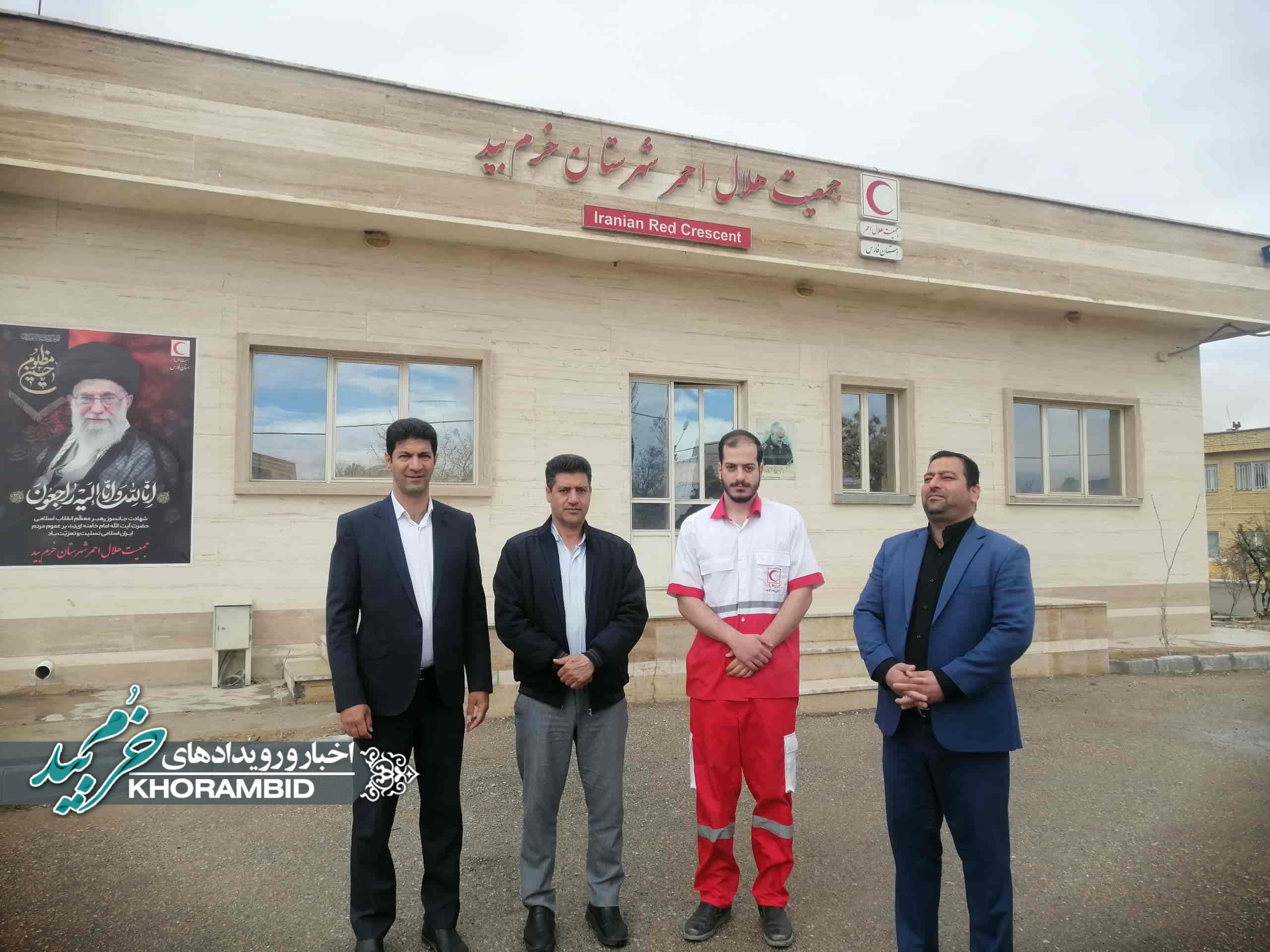 بازدید معاونان فرماندار خرم بید از جمعیت هلال احمر؛ آمادگی دوگانه برای خدمات‌رسانی نوروزی و دفاع در برابر تهدیدات دشمن