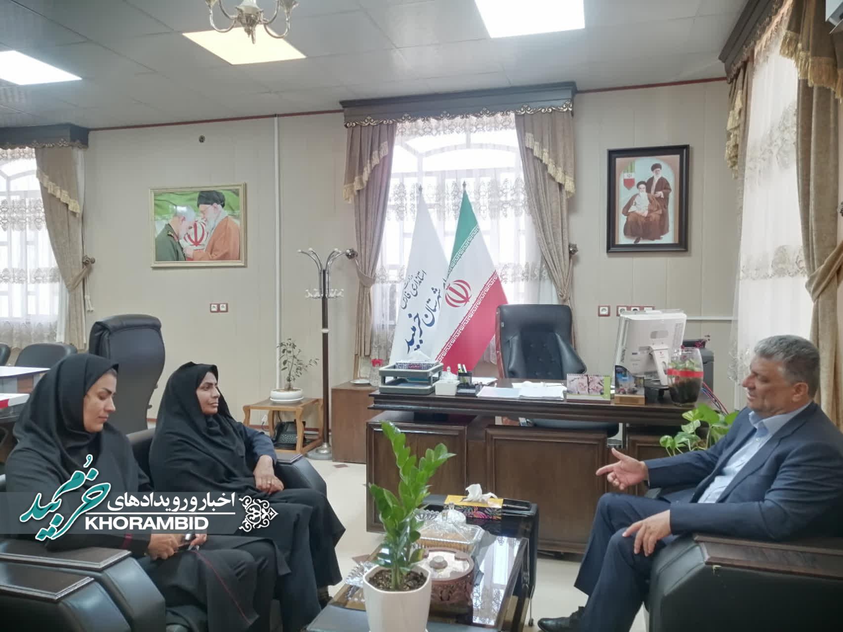 دیدار رئیس بهزیستی با فرماندار شهرستان خرم بید