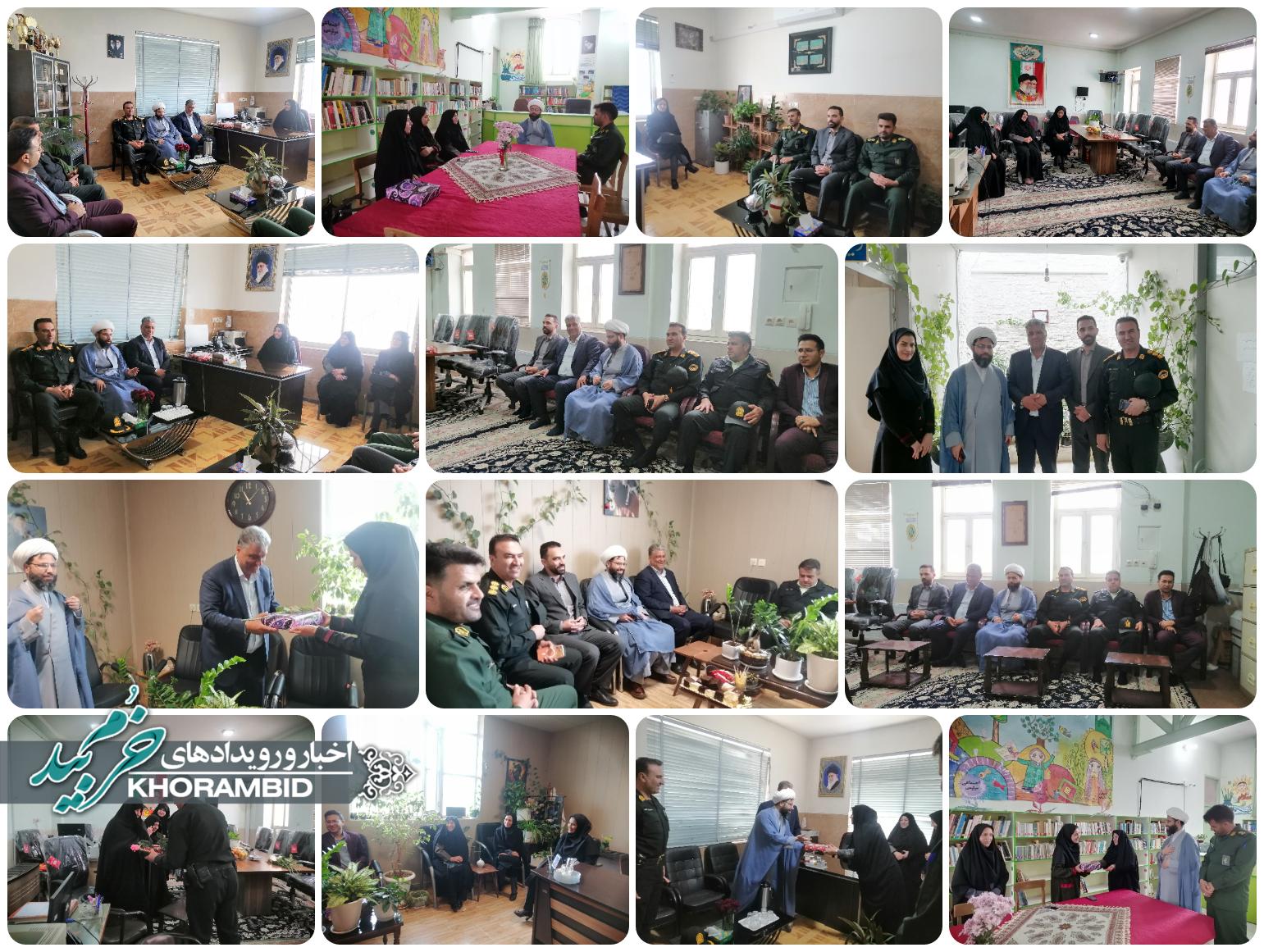 بازدید هماهنگ مسئولان خرم بید از ادارات به مناسبت روز دختر / فرماندار: بانوان ایرانی مایه برکت جامعه هستند