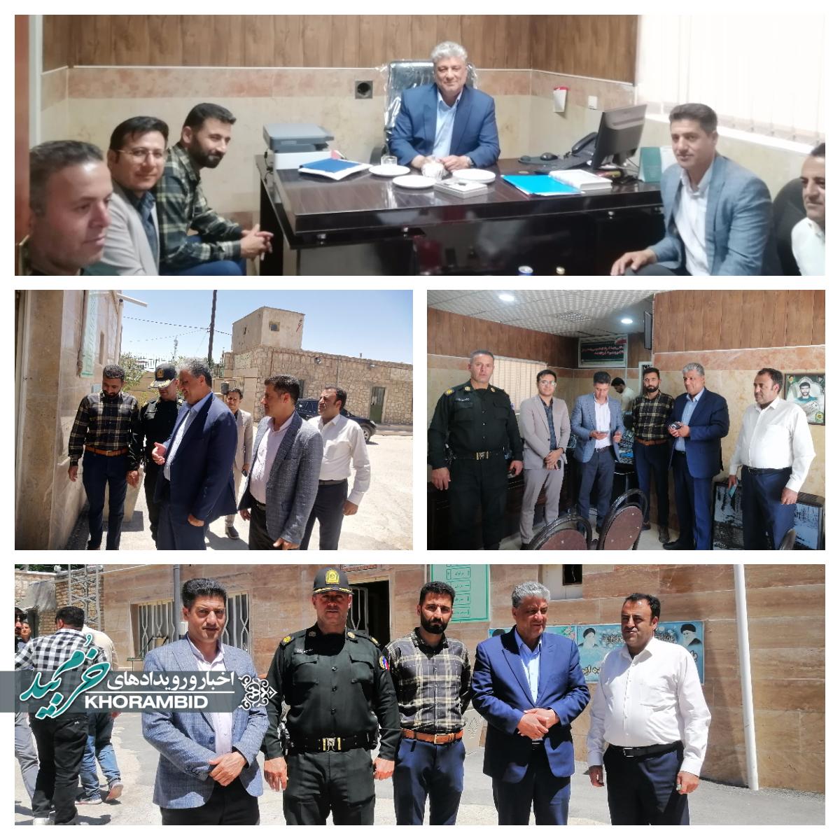 بازدید فرماندار خرم بید از کلانتری ناحیه یک صفاشهر / قول مساعدت برای تکمیل بخش اداری و خرید تجهیزات