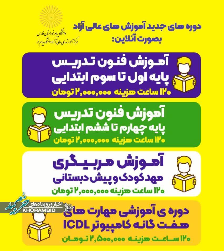 دوره های جدید آموزش های عالی آزاد آنلاین دانشگاه پیام نور مرکز صفاشهر آغاز شد