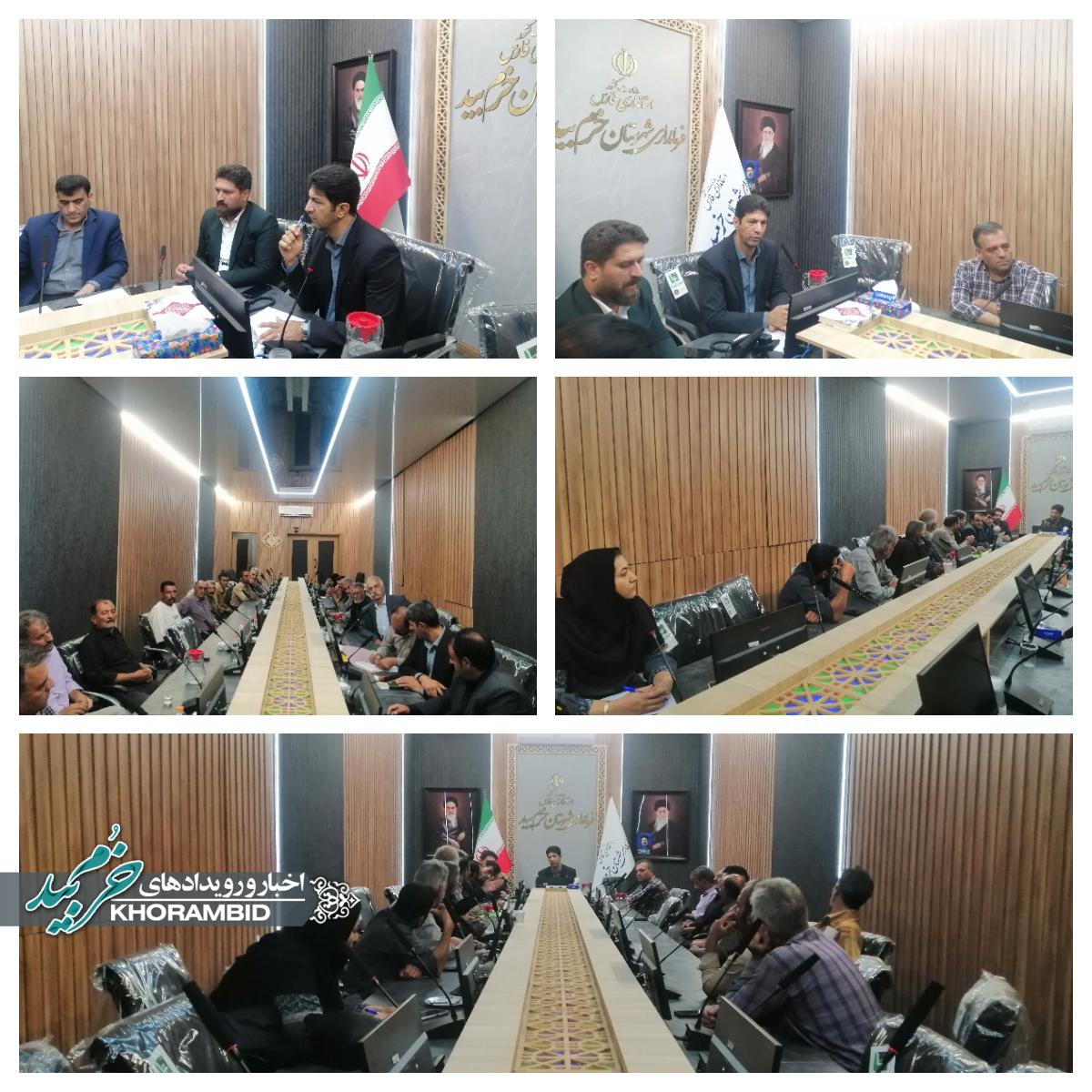 جلسه رفع اختلاف دامداران مرتع قیاقلو و عشایر کردشولی در فرمانداری خرم بید
