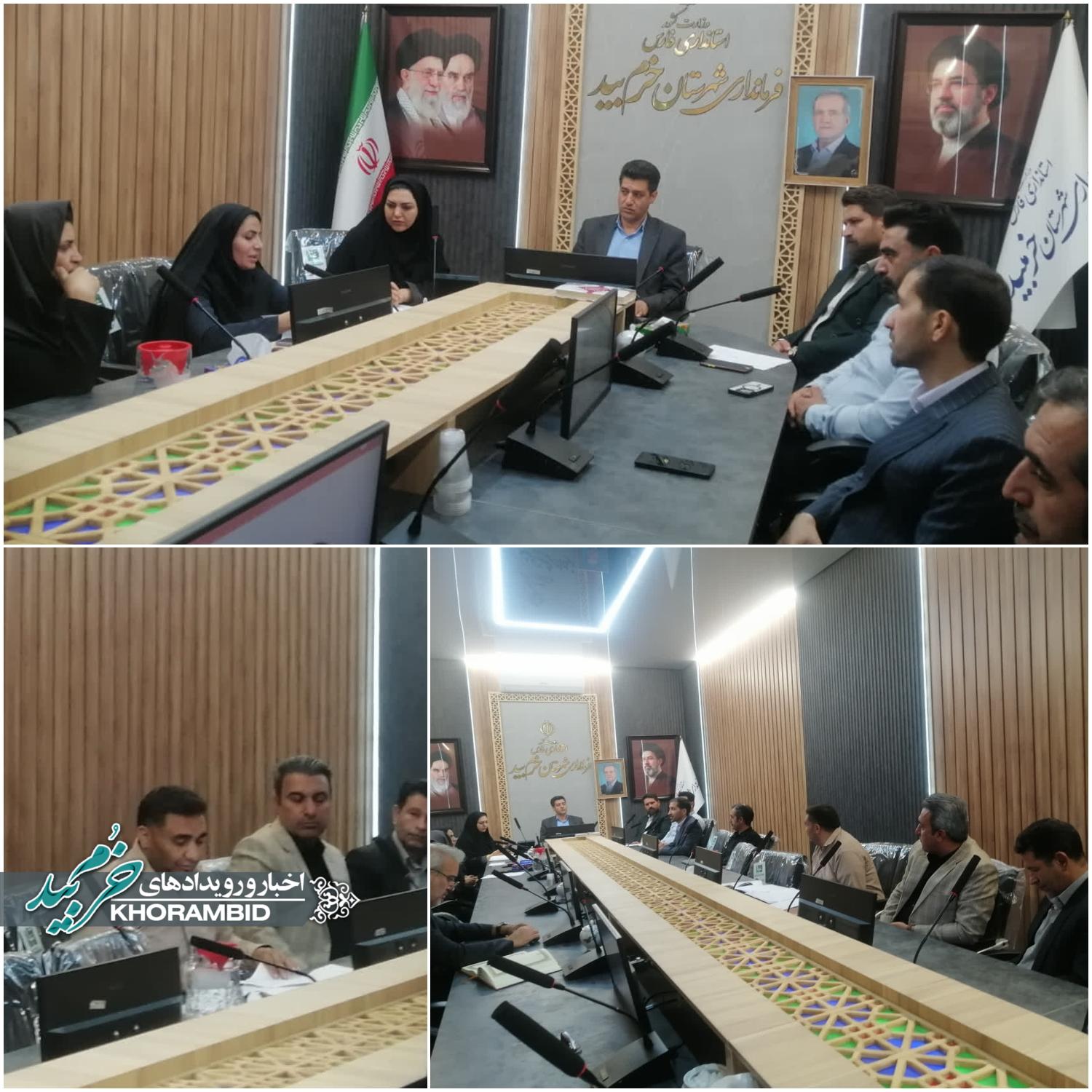 جلسه بررسی و پیگیری وضعیت مناسب‌سازی اماکن عمومی و پیاده روهای سطح شهر