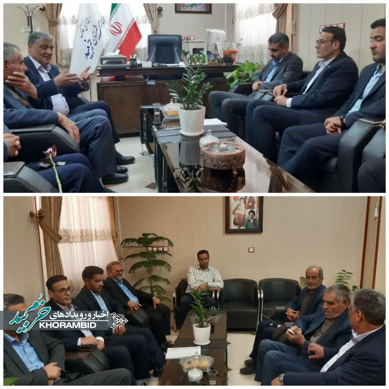 دیدار مدیرعامل بانک کارآفرین استان فارس با فرماندار خرم بید